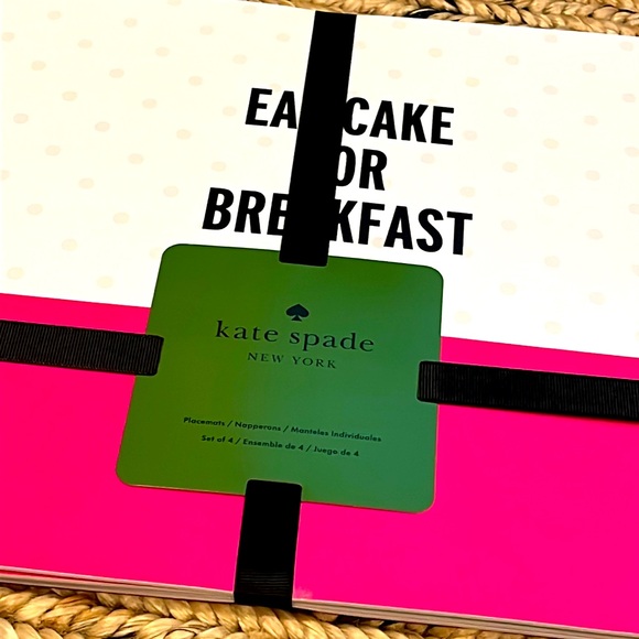 Kate Spade Eat Cake for Breakfast Placemats NWT - Picture 4 of 5